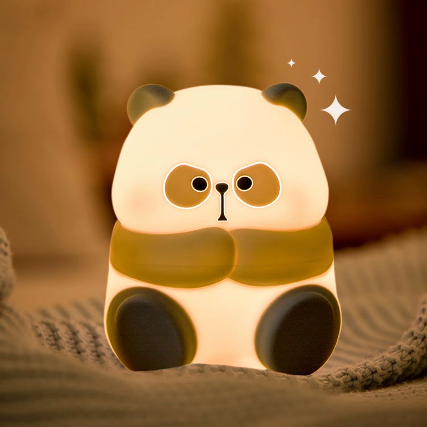 Angry panda silicone night light