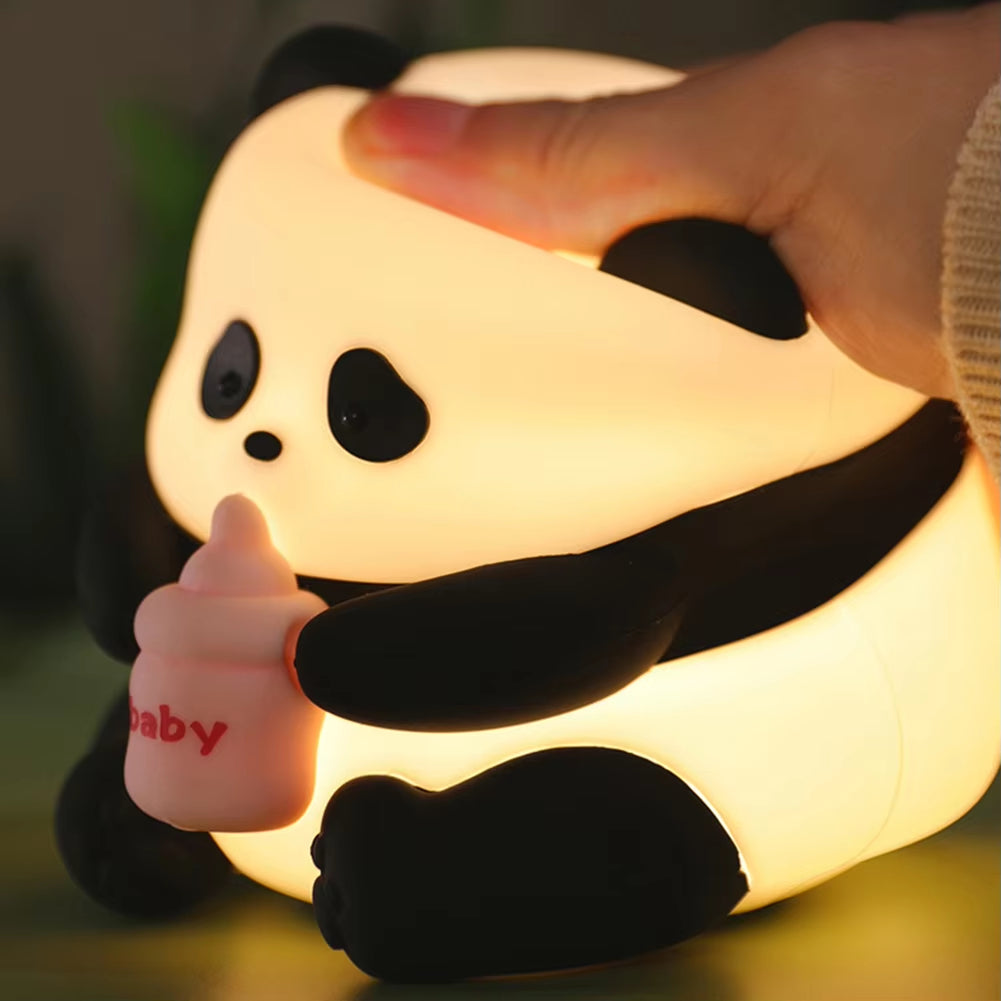 Baby panda silicone night light