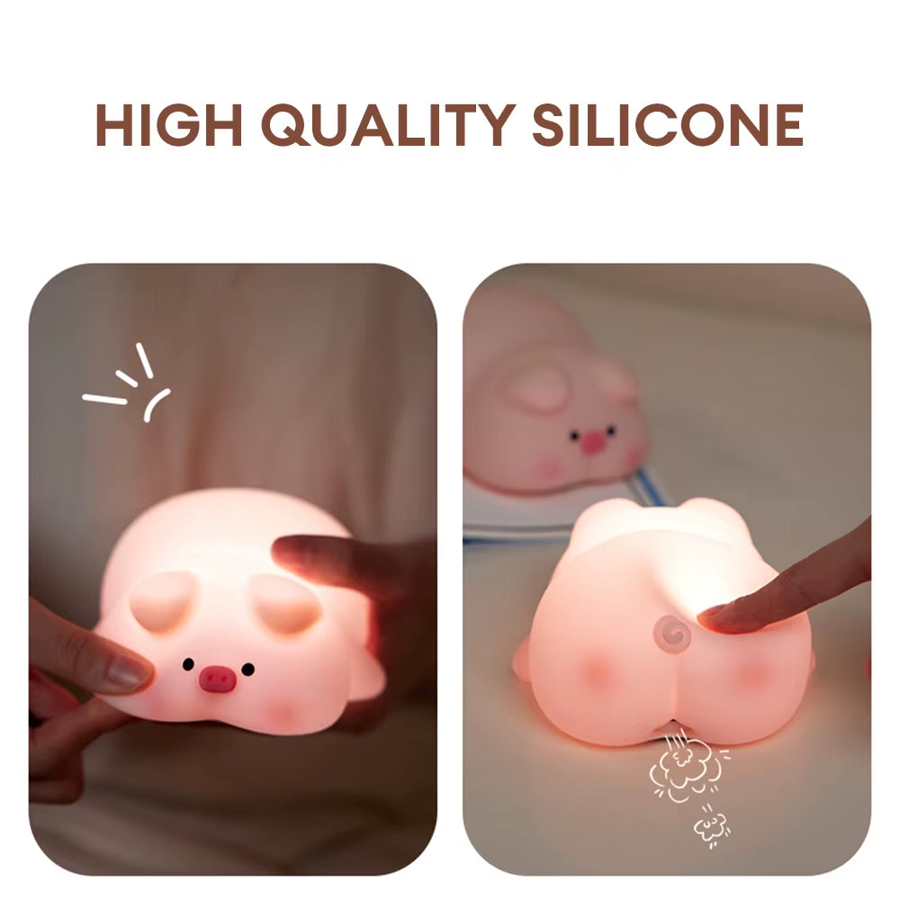 Piglet silicone night light