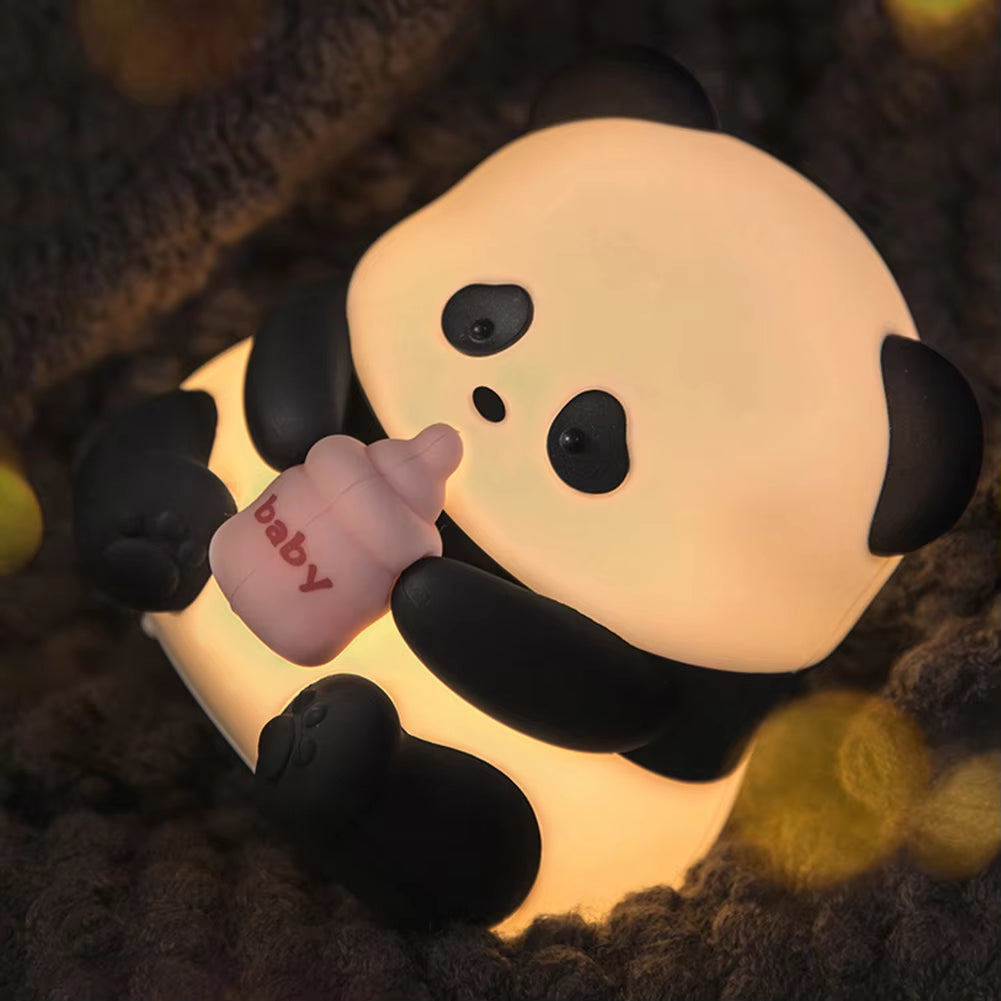 Baby panda silicone night light