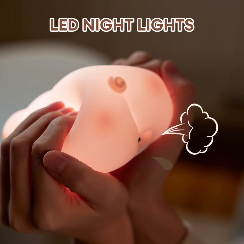 Piglet silicone night light