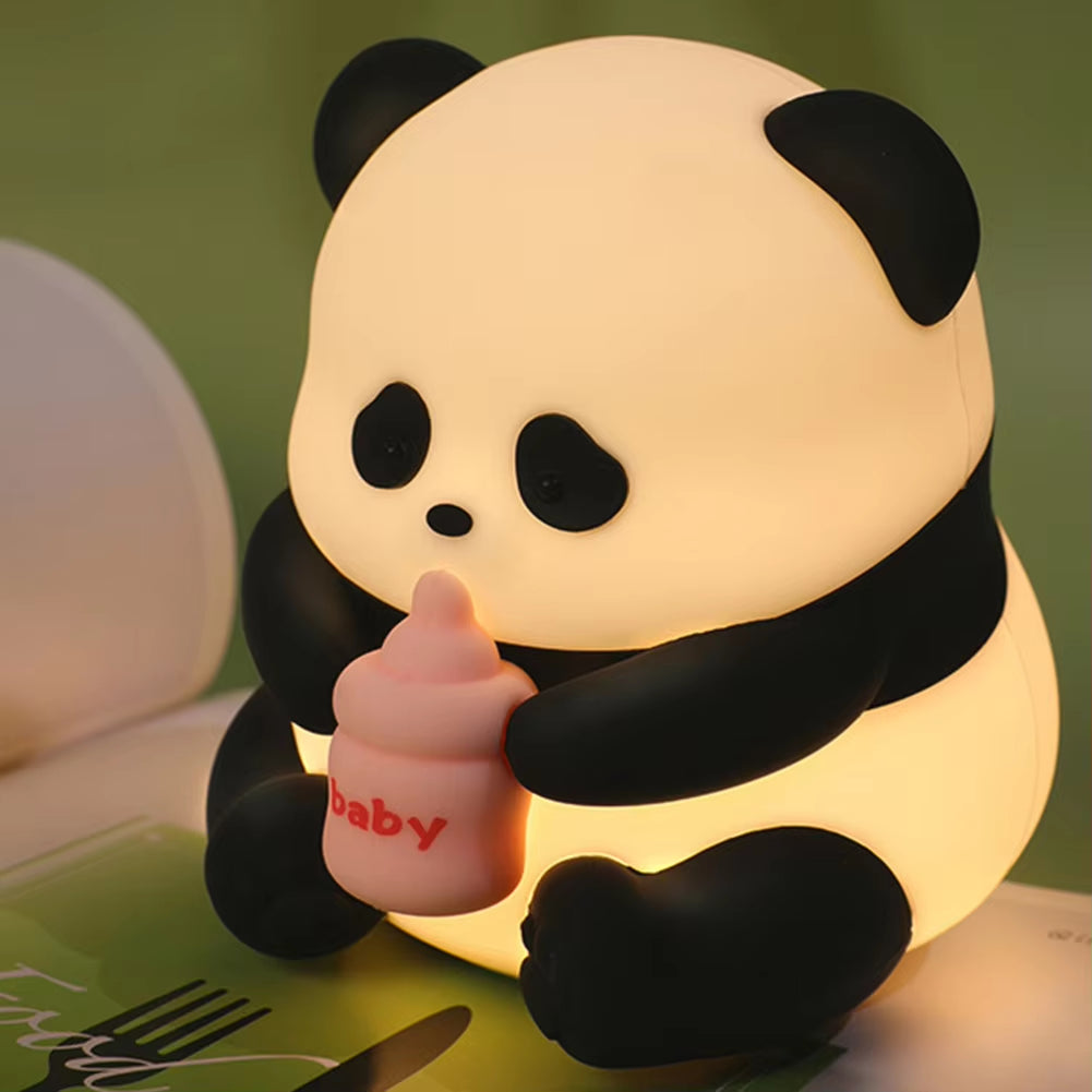 Baby panda silicone night light