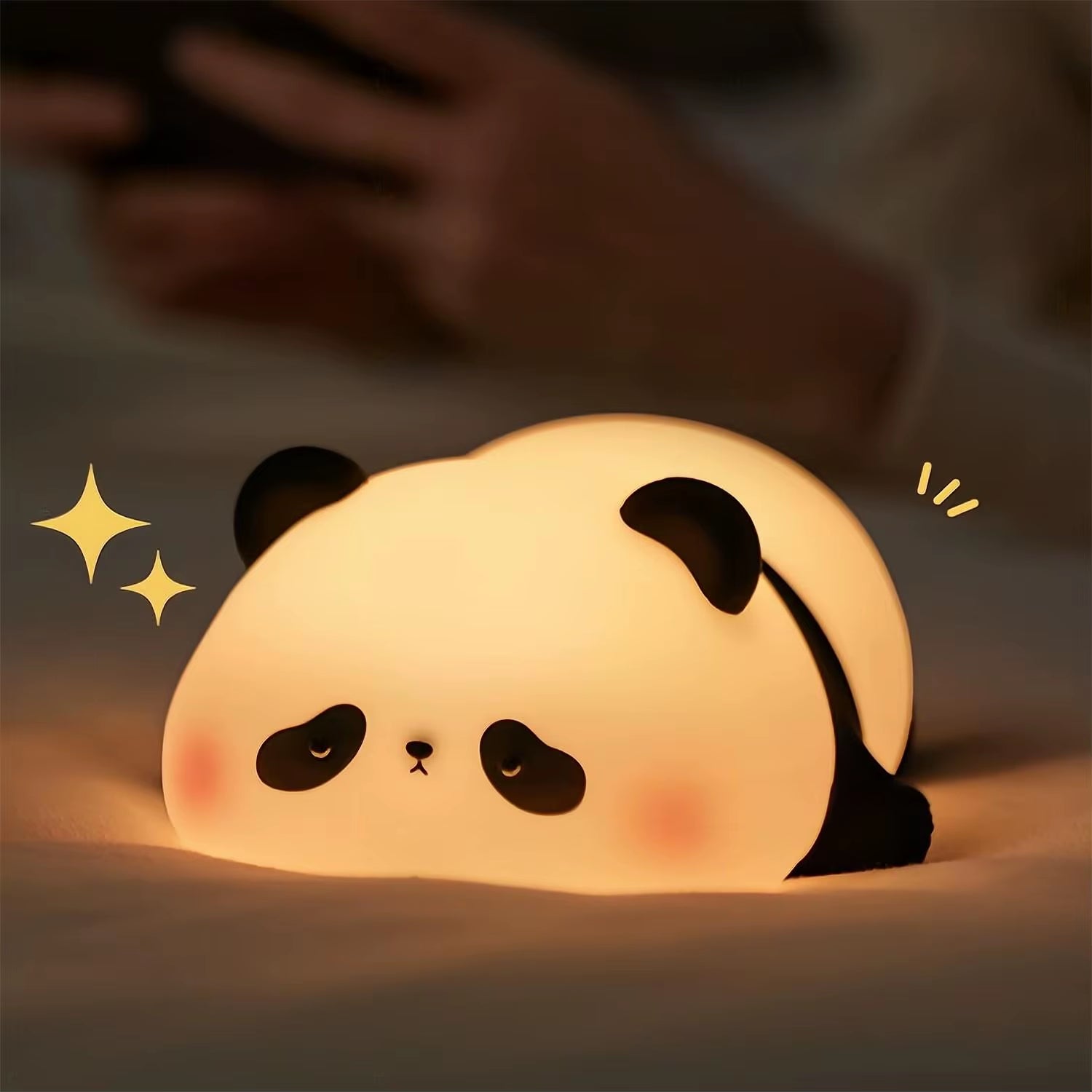 Angry panda silicone night light