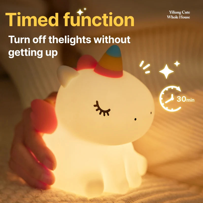 Unicorn silicone night light