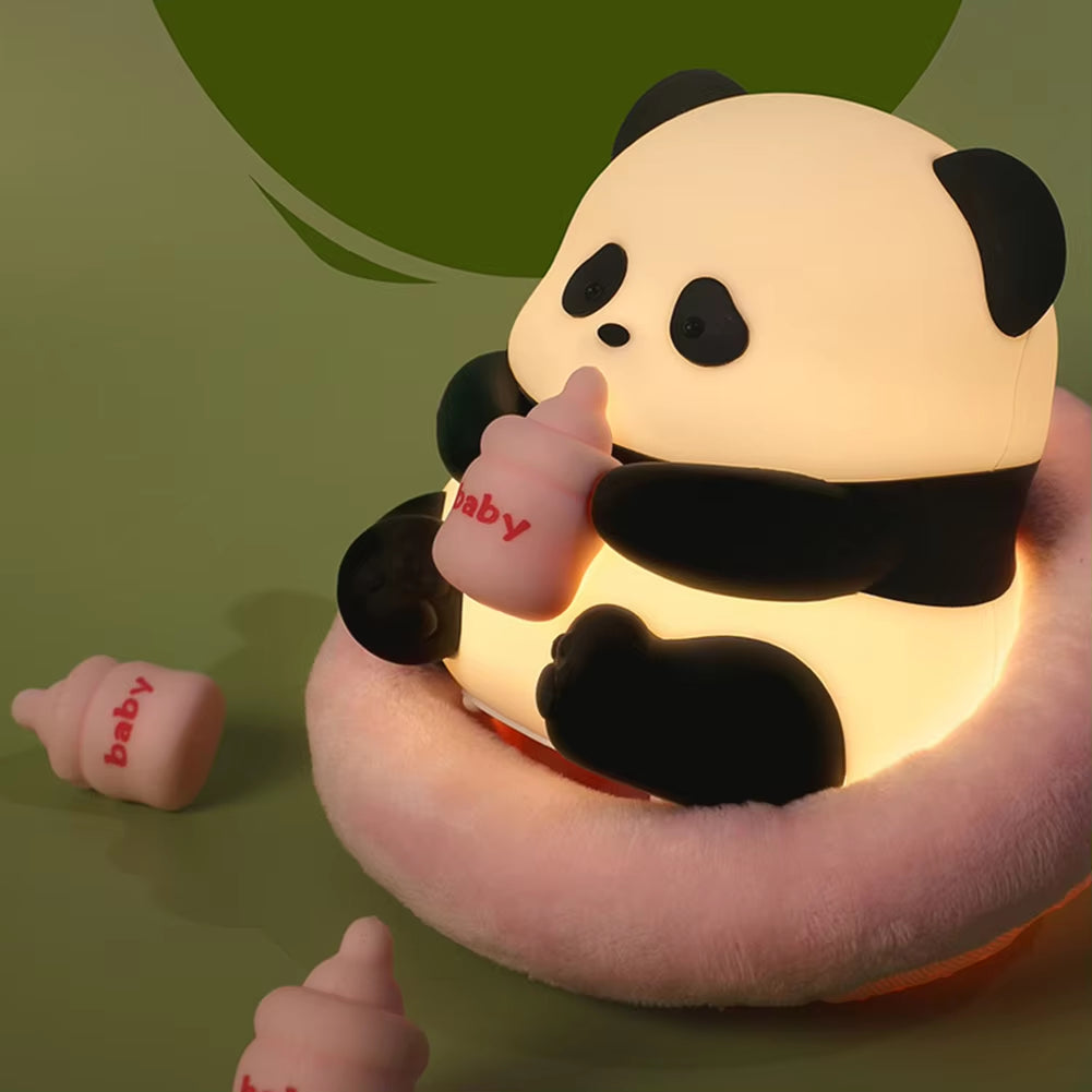 Baby panda silicone night light